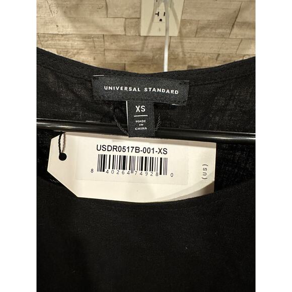 NWT Universal Standard Black Sarah Dress Linen Midi Oversized Relaxed Fit XS - Picture 9 of 11